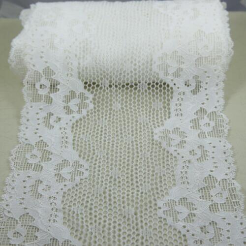 Clearance 4 Yards 175mm Width Ivory White Elastic Stretch Lace Trim DIY Sewing/garment/clothes Elastic Lace E100