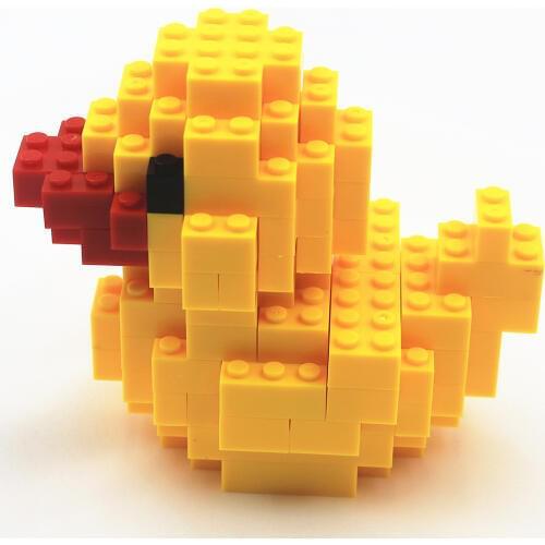 Self-Locking Bricks --The funny MOC Building Blocks 96PCS Yellow Duck compatible with Lego