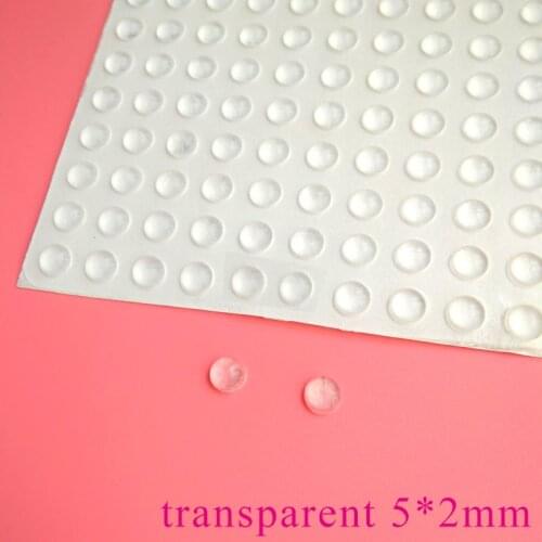 100pcs 5mm*2mm self adhesive soft anti slip bumpers silicone rubber feet pads great silica gel shock absorber