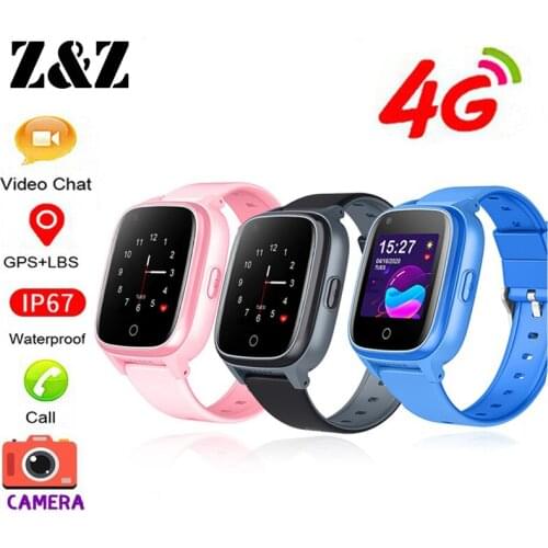 IP67 Waterproof Smart 4G GPS WI-FI Tracker Locate Kid Student Remote Camera Monitor Smartwatch Video Call Android Phone Watch