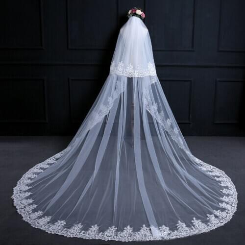 Wedding Bridal 2 Meters 3 Meters Long One Layer Veil Elegant Wedding Accessories