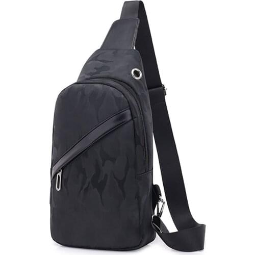 USB Charging Functional Storage Bags For Men Waterproof Male Shoulder Bags Designers Chest Sling Bags For Men