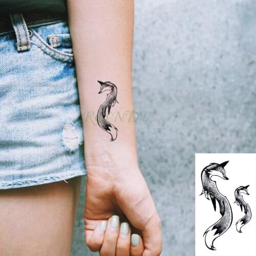 Waterproof Temporary Tattoo Sticker fox sexy cartoon animal tatto flash tatoo fake tattoos for men women lady