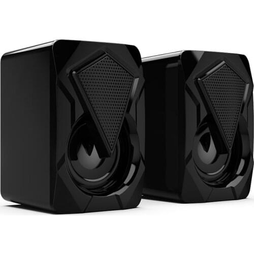 1pair X2 Stereo Subwoofer Sound Surround Loudspeaker with RGB Light for PC Computer