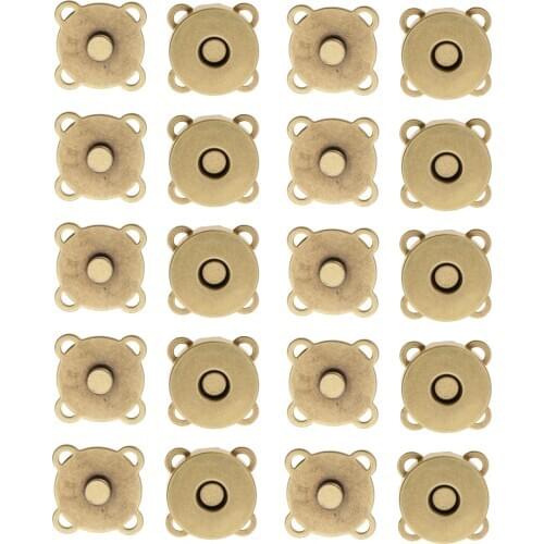 NEW 20Pcs Sew In Magnetic Purse Snap Clasps Button Great for Closure Purse Handbag Clothes Sewing Craft DIY Accessories, Durable