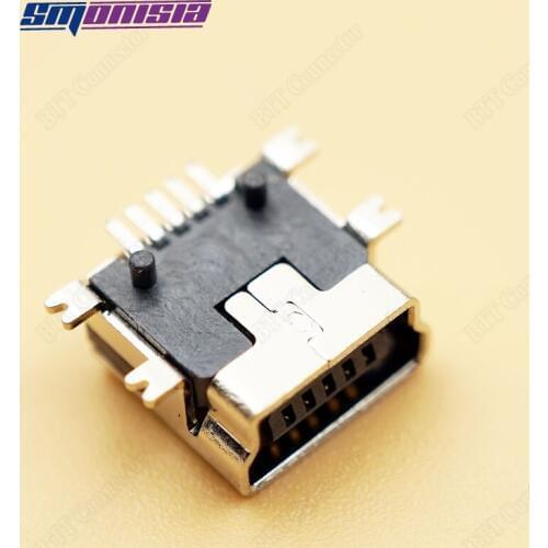 Smonisia 100pcs Short Mini USB Female 5Pin Data Charging Connector smd type