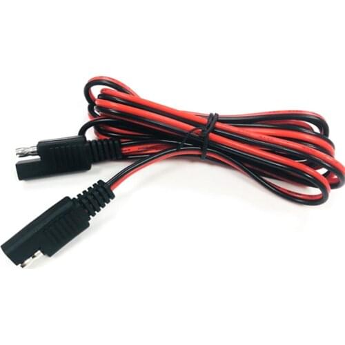 18AWG 0.75 Square 2m 10A Photovoltaic Solar Battery Power Supply Connection SAE Male to Female Extension Cable