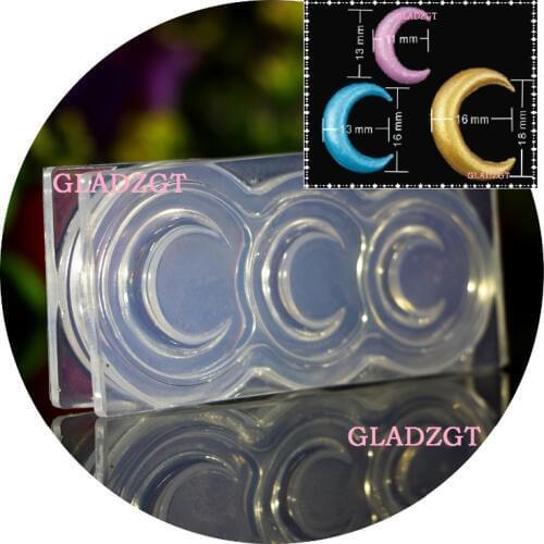 GLADZGT 3D Stereo moonlight mold Full Transparent DIY Decorative Craft Jewelry Making resin molds for jewelry