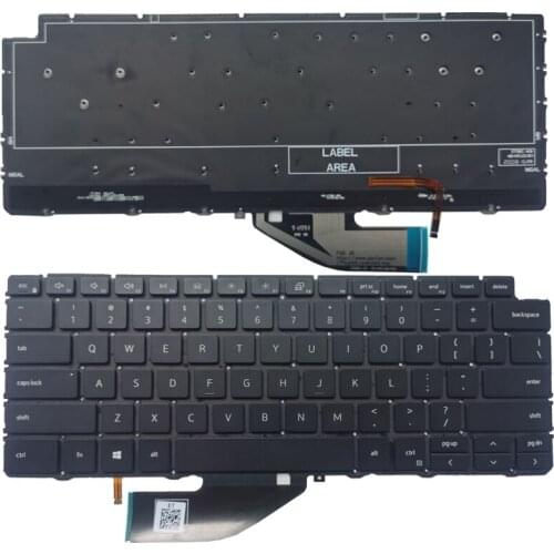 Laptop English Keybpard for Dell XPS 13 7390 2-in-1 US With Backlight 04J7RW NSK-ET0BC PK132C91A00 4J7RW