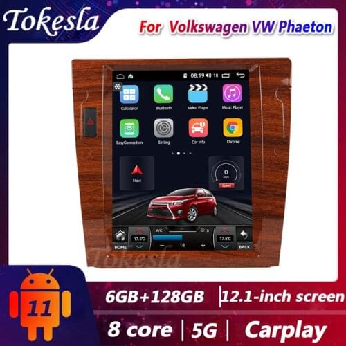 Tokesla Car Radio For Volkswagen VW Phaeton Telsa Android 11 video DVD Stereo receiver Central Multimedia Player Gps Navigation