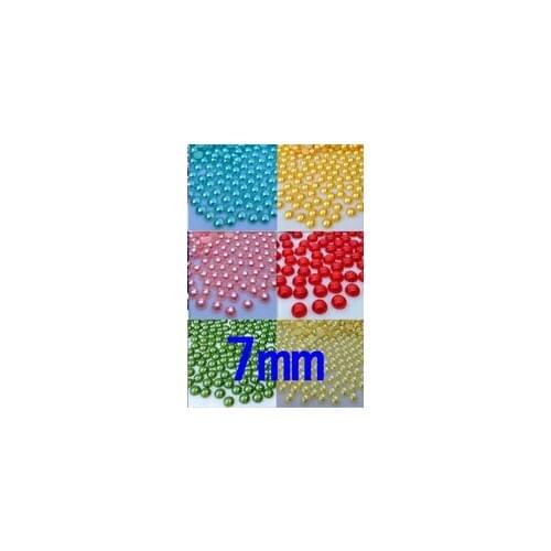 Free Shipping 7mm 100pcs 18 color,ABS half round Imitation Pearls Bead ,Pearls round for crafts, diy phone Case