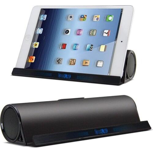 Wireless Bluetooth Speakers Enhance Bass Stereo Column Hifi Music Tablet Stand Holder Loudspeaker