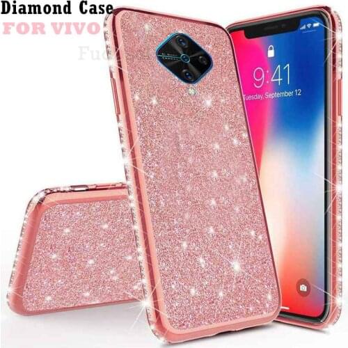 Fashion Glitter TPU Case For Vivo V17 Russia Neo Soft V15 X50 Pro Y17 Y19 Y20 Y30 Global Shiny Bling Diamond Cover Shell