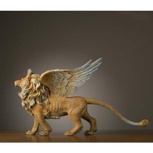 Large 2021 Home store Company SHOP TOP COOL ornament art Sculpture GOOD LUCK Success BRONZE carving Africa lion tiger statue