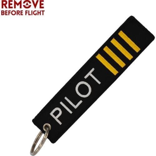 Remove Before Flight OEM Key Chain Luggage Safety Tag Embroidery Pilot Car Key Ring Keychain for Aviation Gifts chaveiro llavero