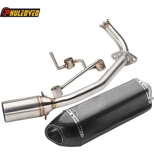 PCX 125 PCX 150 Motorcycle Exhaust Muffler Full System Middle Link Pipe for Honda PCX125 PCX150 2012-2016 Muffler Escape Moto