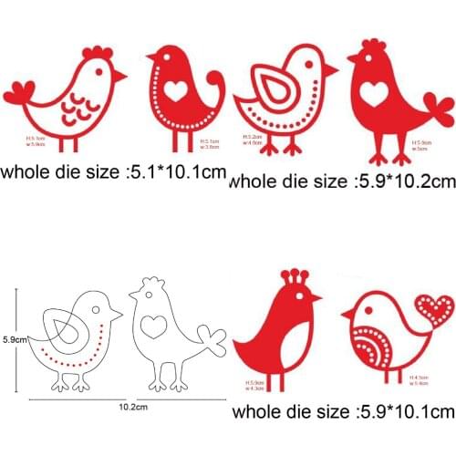 Two Bird Scrapbook Metal Dies Stencil Template For DIY Embossing Photo Paper Album Greeting Card Gift Decor Dies Cut 2020 New