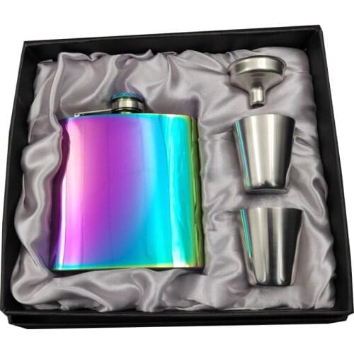 Flask Hip Sake Cup Set Outdoor Flat Liquor Flask Alcohol Whiskey Wine Flagon Mug Wearproof Wine Pot Drinking Cup for Camping