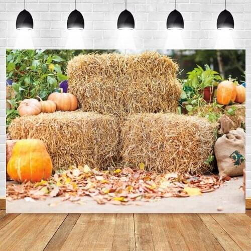 Yeele Photocall Autumn Backdrop Photography Farm Haystack Pumpkin Baby Shower Background Photographic For Photo Studio Photozone