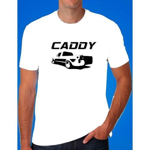 Mens High Quality Tees Germany Car CADDY T Shirt Mk1 Slammed Dub Pick Up Retro Car Clothing Euro O-Neck Teenage T-Shirt