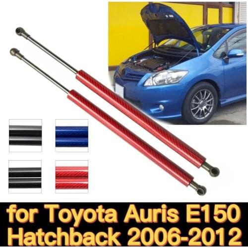 For 2006-2012 Toyota Auris E150 Hatchback Front Hood Bonnet Gas Struts Lift Supports Springs Shock Dampers Absorber Carbon Fiber
