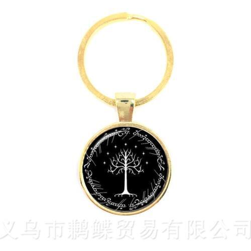 Hot Sale Tree of Life Glass Cabochon Keychains Pendant Accessories For Men Women Children Jewelry Gift For Friends