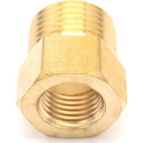LOT2 1/2" BSP Male To M14x1.5mm Female Brass Reducer Bushing Coupling Adapter Pipe Fitting Water Gas Oil 0.8 Mpa