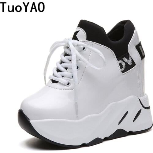 2021 Autumn High Platform Sneakers Women Breathable Vulcanized Shoes Chunky Casual Shoes Woman Walking Trainers Sports Dad Shoes