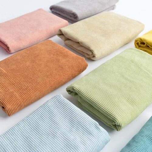 50x130cm Colorful Corduroy Thick Fabric for Sewing Clothing Sofa Handmade Crafts Polyester Nylon Stripe Velvet Cloth Home Decor