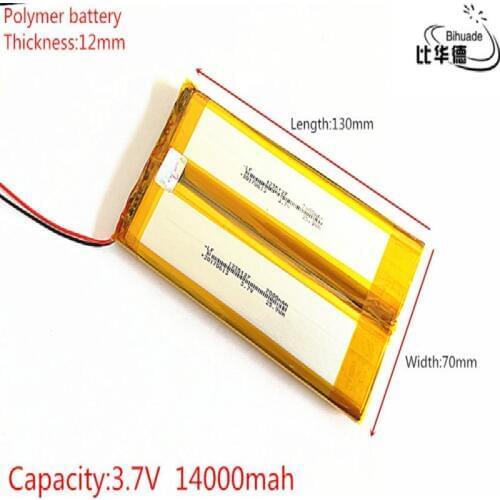 Size 1270130 3.7V 14000mAh Lithium polymer Battery with Protection Board For Tablet