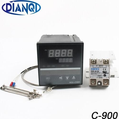 Rex C900 PID Temperature Controller REX-C900 K J type PT100 Universal Input Relay SSR Output 96*96mm Radiator 220V