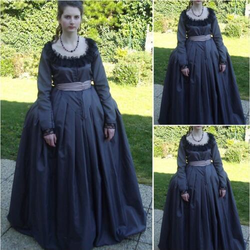 Custom made SC-313 Victorian Gothic/Civil War Southern Belle Ball Gown Dress Halloween dresses Sz US 6-26 XS-6XL