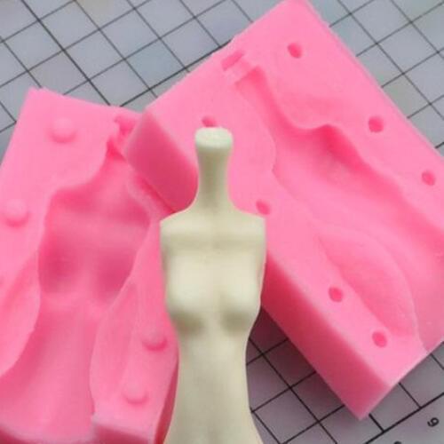 Lady Women Sugarcraft Fondant Human Body Model Silicone Mold Polymer Clay Molds Handmade Craft Mold Chocolate Cake Mould