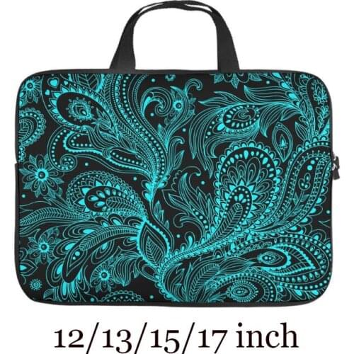 Mandala Flower Paisley Laptop Sleeve Trendy 3D Notebook Bag Slim Neoprene Fabric Notebook Briefcase for businessmen Office Staff