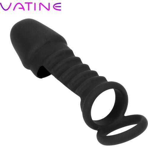 VATINE Penis Ring Soft Silicone Elastic Delay Ejaculation Penis Extender Enlargement Sex Toys for Men Reusable Cock Ring