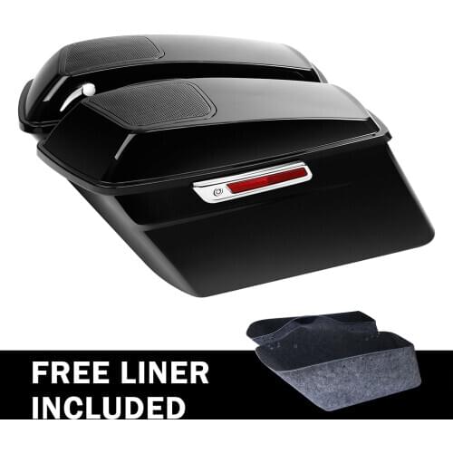 Motorcycle Hard Saddlebag Saddle Bag 6 x 9" Speaker For Harley Touring Road King Electra Glide Road Glide 2014-2020