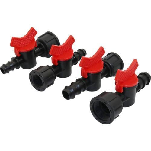 1/2", 3/4" to 12mm,15mm Hose water valve Garden Drip irrigation waterstop connectors Valve cranes Agriculture tools 1 Pc