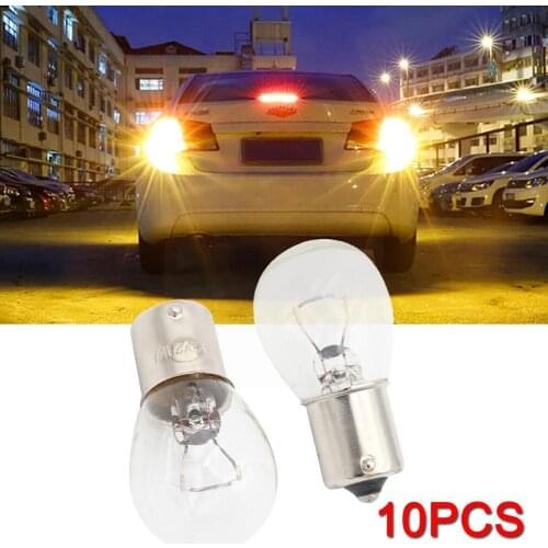 10pcs 1157 BAY15D LED Turn Singal Light Car Boat Reverse Bulb Tail Lamp Light Brake Transparent Light DC12V Backup Accessor B6P8