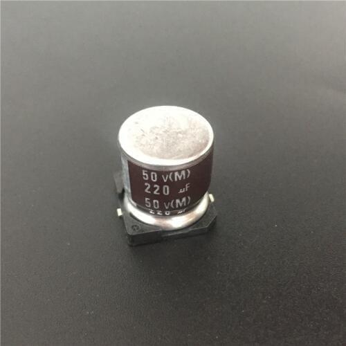 100pcs 220uF 50V ELNA RVJ series 12.5x13.5mm 50V220uF Chip type SMD Electrolytic Capacitor