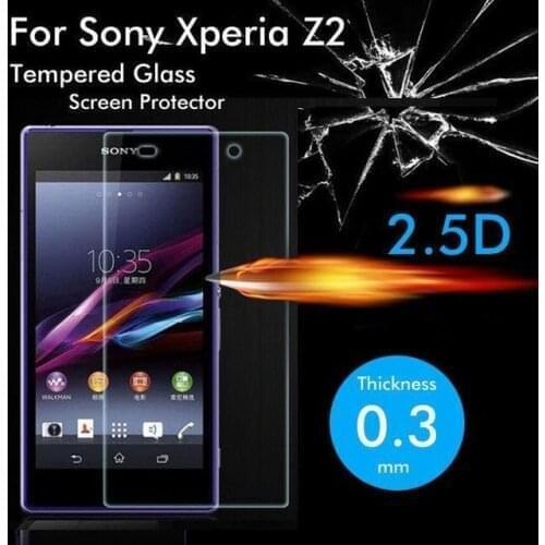 2.5D Tempered Glass For Sony Xperia Z2 High Quality Protective Film Explosion-proof Screen Protector for L50 L50W
