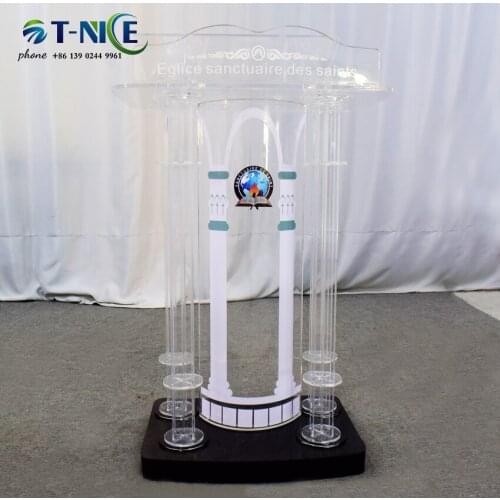 2021 AKLIKE customized furniture Modern cheap podium Transparent acrylic glass High Quality platform PMMA