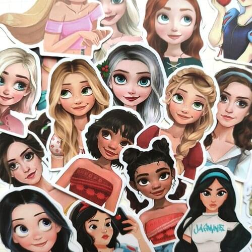 30pcs/1pack Princess Stickers Crafts Scrapbooking Stickers Book Student Label Decorative For Phone Diary Sticker