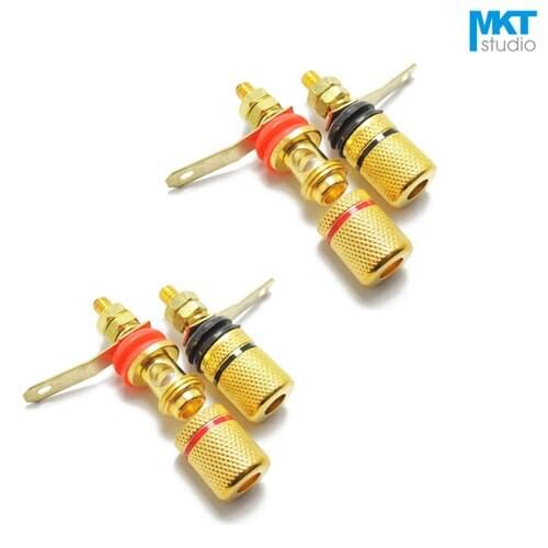 10Pair Gold-Plated Audio Binding Post Terminals Connector Jack Plug
