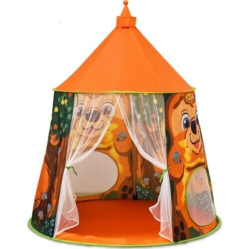 Cartoon Princess Prince Childrens Game Castle Toy House Tent Play Hide-and-Seek Kids Tent