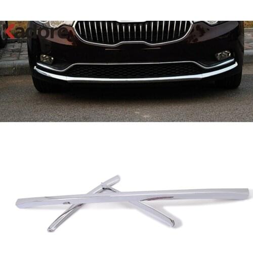 For Kia Forte Cerato K3 2013 2014 2015 Chrome Auto Front Bottom Bumper Guard Protector Strips Cover Trim Sticker Car Styling