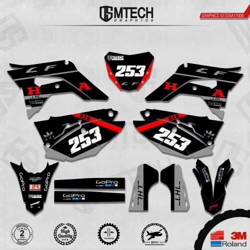 DSMTECH Customized Team Graphics Backgrounds Decals 3M Custom Stickers For 2018-2020 CRF250R 2017 2018 2019-2020 CRF450R 008