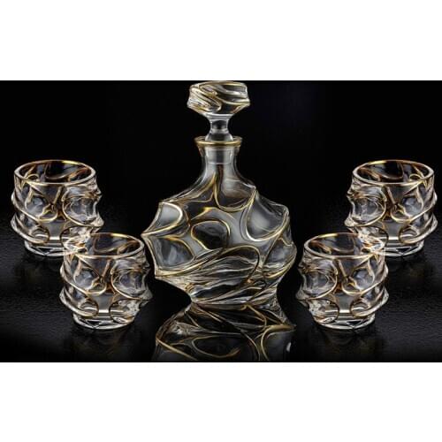 European thickened whiskey glass set large foreign wine glass crystal glass wine bottle creative wine set