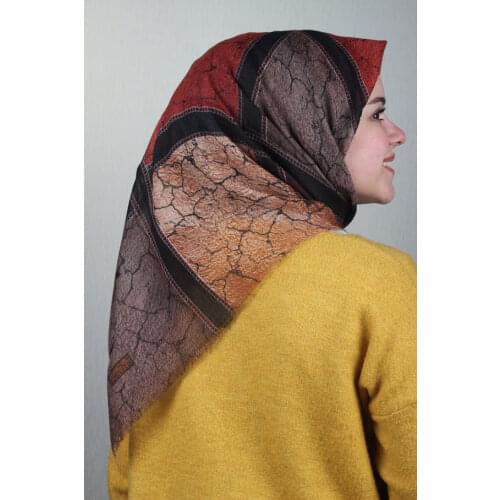 FOMARA SHİNE PATTERNED SILVERY LINEN SCARF-DESEN-08-RENK-01