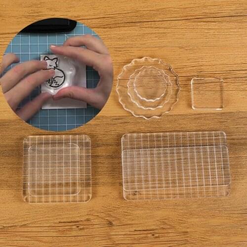 High Transparency Acrylic Block for Diy Transparent Seal Stamp Block for Diy Scrapbooking Clear Photo Album Decorative