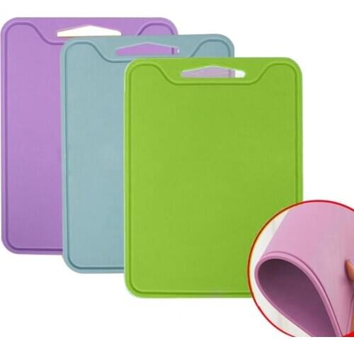 Flexible Silicone Cutting Board Plate Anti Slip Vegetables Meat Chopping Block
